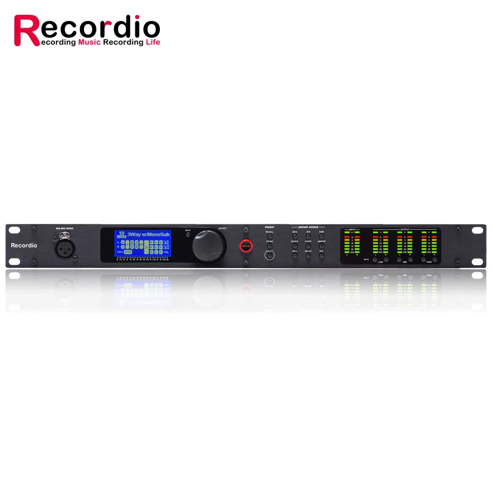 GAX-PA2PLUS ประมวลผลเสียงดิจิตอล2ใน6ออกเวทีมืออาชีพขั้นสูงครอสโอเวอร์ผลประมวลผล