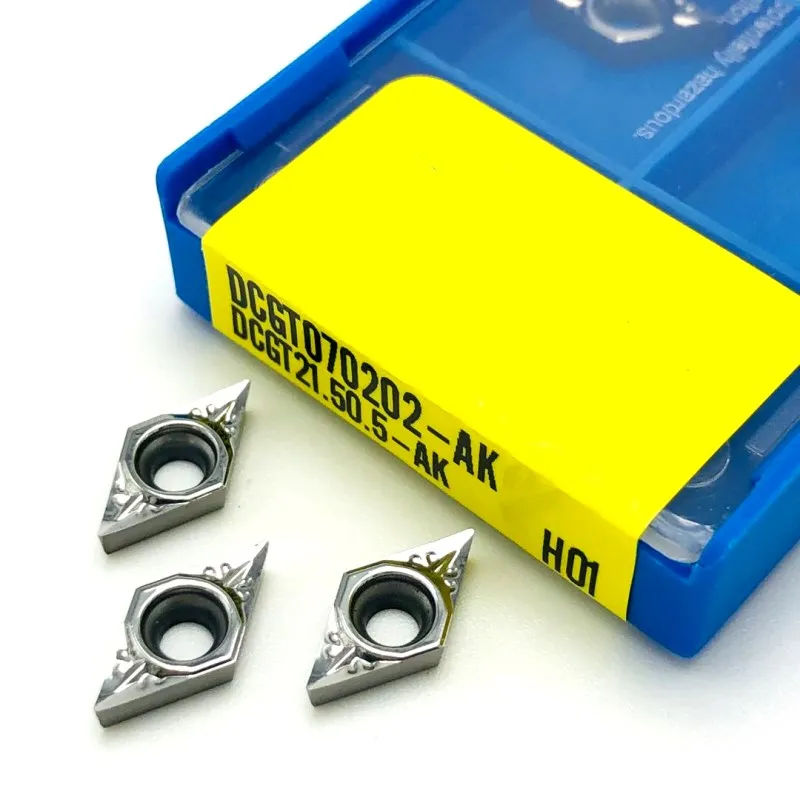 DCGT070204 DCGT070208 DCGT070202-AK H01 Chất Lượng Cao 100% Nhôm Dụng Cụ Cắt Vòng Tròn Ngoài Hợp Kim Nhôm Tiện Bằng Máy CNC