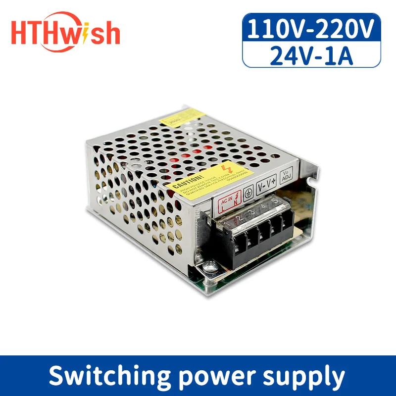 HTHwish 24V 1A Switching Power Supply 220V To 24 Volt Power Supply 24W Transformer AC TO DC Led Driver for Led Strip CCTV