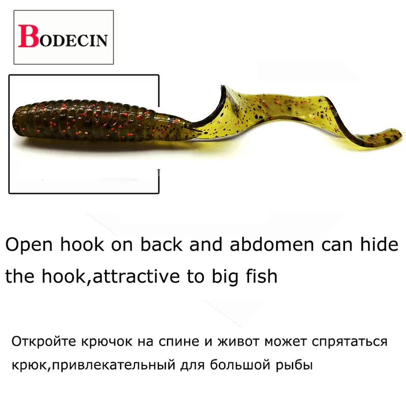 Miękki sprzęt wędkarski/przynęta karpia pstrąg 12 sztuk zapach soli robaki larwy sztuczna/przynęta silikonowa na ryby/Jig woblery morze 6cm 2g — zdjęcie 4
