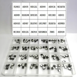 120PCS 24 Values TO-252  new MOS FET transistor 78M05 AOD4184 ME15N10 AOD4185 IRLR8726 AOD478 AOD444 NCE6075K Ic Socket Kit SET