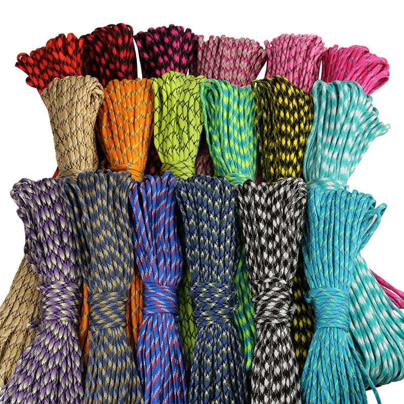 5m 4mm Paracord 550 Parachute Cord Outdoor Hiking Lanyard Tow Camping Rope Clothesline Tent Mountaineering Survival Accessories