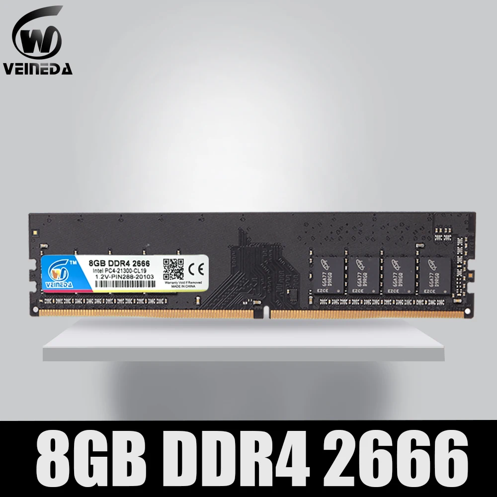 VEINEDA Dimm Ram DDR4 4GB PC4-17000 Memory Ram ddr 4 2133 For Intel AMD DeskPC Mobo ddr4 4 gb 288pin