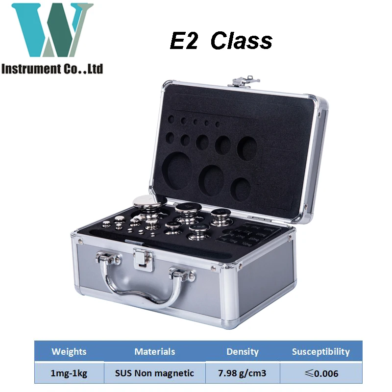 1kg-1mg OIML E1 E2 F1 F2 M1 Class Stainless Steel 304 Density 7.9g/cm3 1000g Counterpoise Accurate Calibration Weights