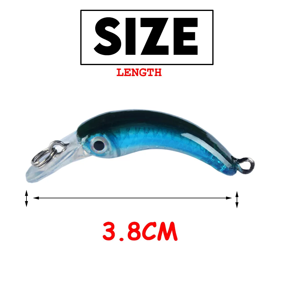 Señuelo de pesca flotante Minnow, Mini cebo duro Artificial, gancho afilado, Crankbait, Wobbler, trucha, Lucio, lubina, 5/3, 8cm, 2,5/1,5g, 1 unidad