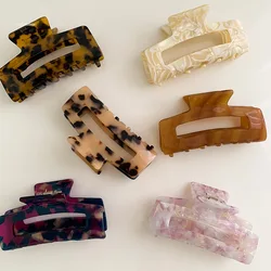 Vintage Claw Clip Women Hair Clips Leopard Pattern Marbling Hair Barrettes Crab for Hair Girls Hair Claw Hair Accessories New