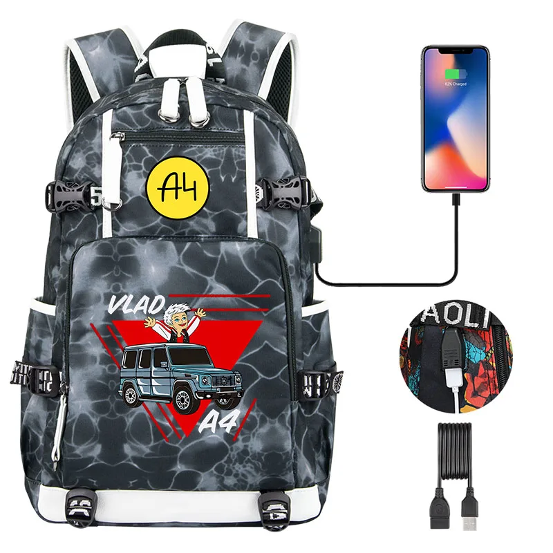 а4 мерч рюкзак Fashion Merch A4 Gelik Print Childrens Backpack Girl Boy School Bags USB Charging Men Women Travel Bag