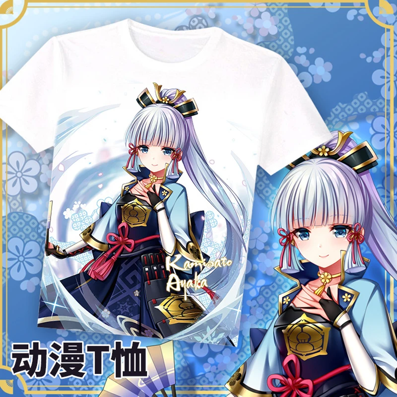 3D印刷された子供向けアニメTシャツ,3D印刷,ストリートウェア,kamisato,ファッショナブル,特大,原宿,男の子と女の子向け