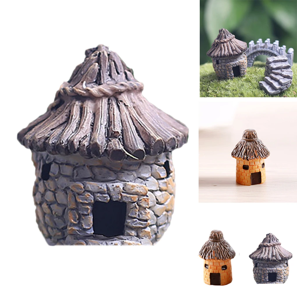 Mini Cottage Model Micro Romantic Cartoon Houses Figurines House Adornment Garden Villa Ornament Using Accessories