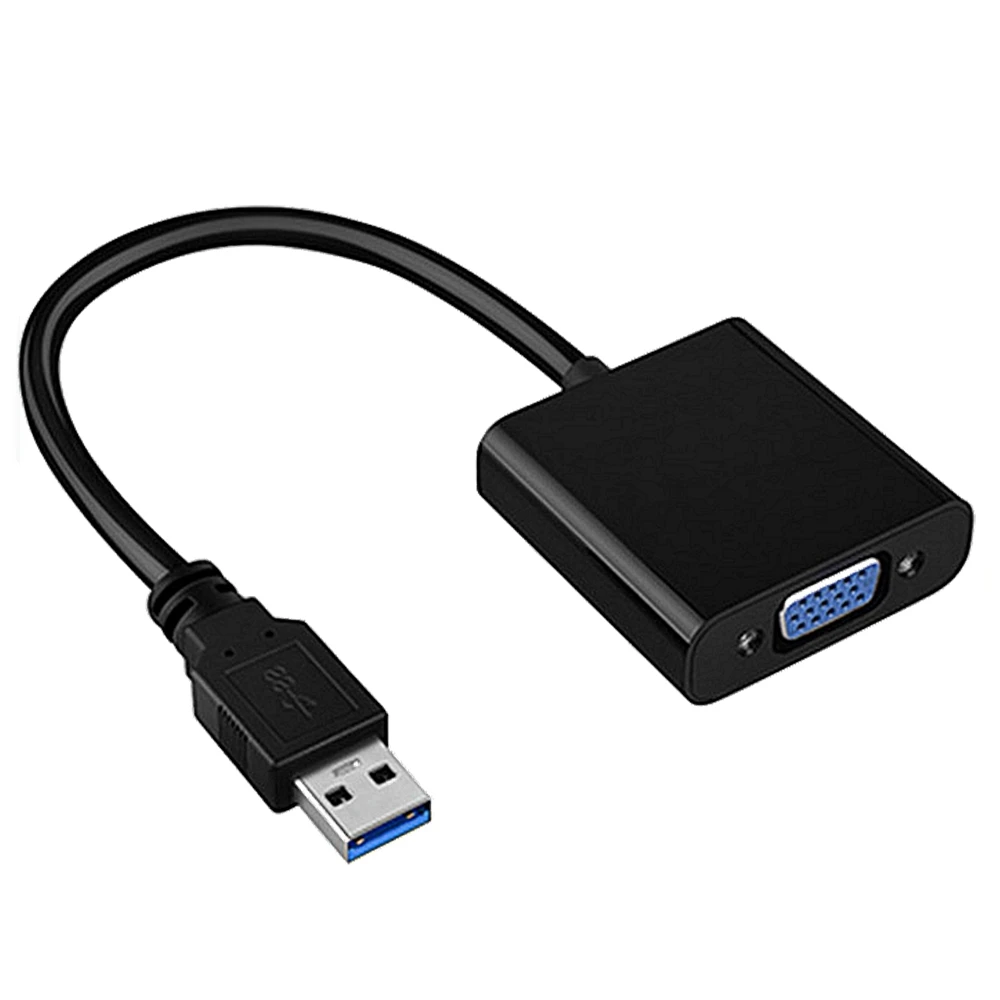 USB 3.0 To VGA Adapter External Video Card Multi Display Converter for Win 7/8/10 Desktop Laptop PC Monitor Projector