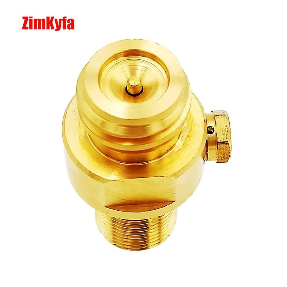 Refillable Soda Water CO2 Pin Valve M18*1.5 Input to TR21-4 Output for Sodastream Carbonator Cylinder Tank