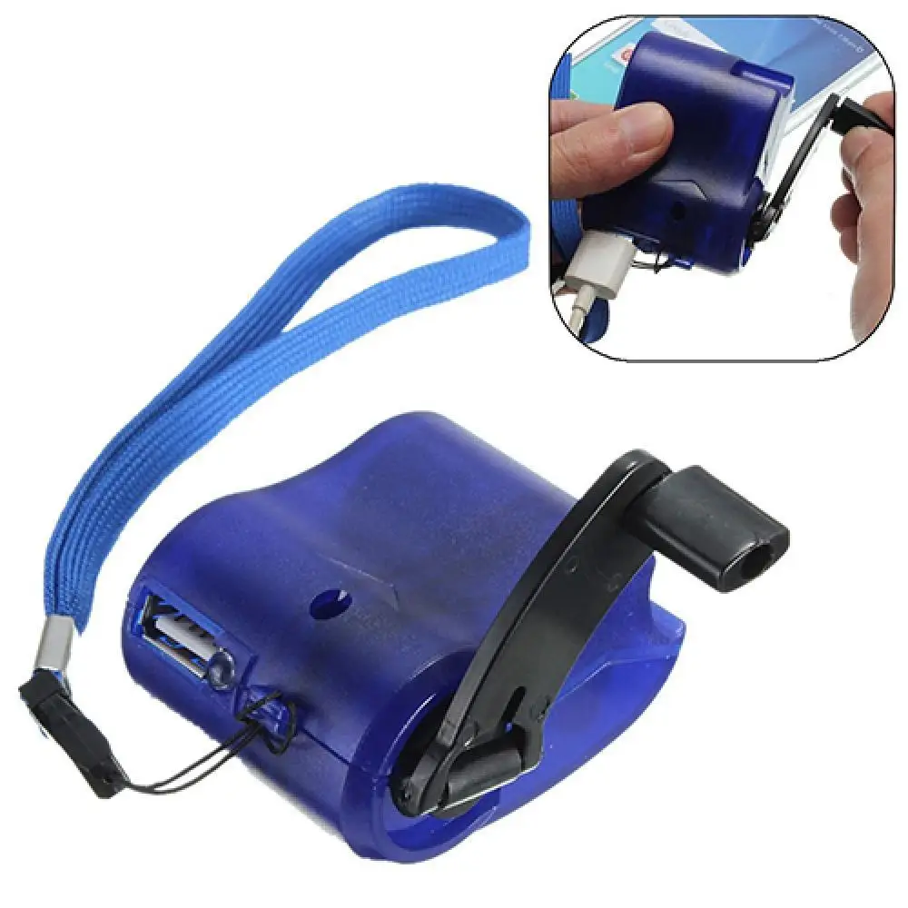 

35% Discounts Hot! Travel USB Hand Dynamo Phone Charger with Light Environmental Crank Charger