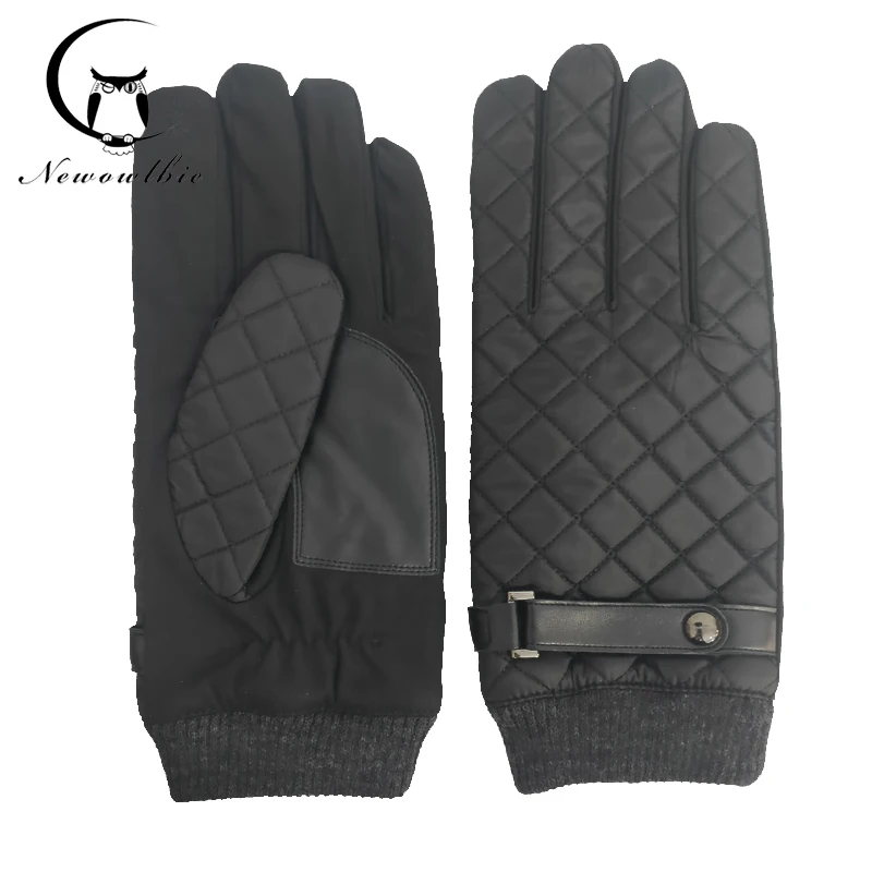 

Men's winter warm gloves processing sales suitable for palm width 8-10 cm natural sheepskin imported high quality woolen cloth