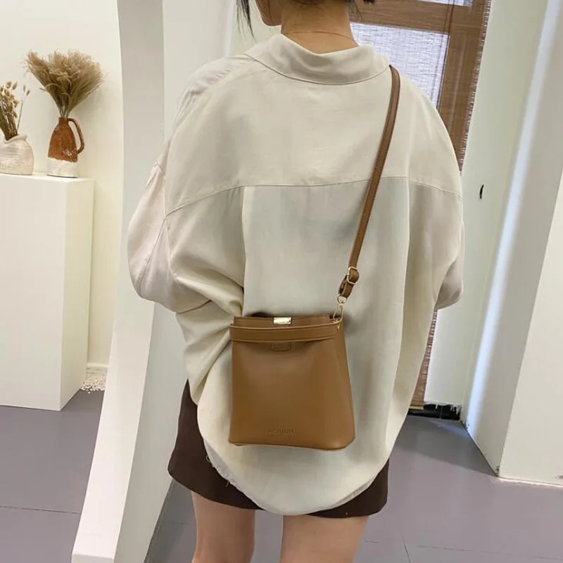 Fashion Ladies Handbags Designer Crossbody Bags For Women Small Bucket Shoulder Bag Pu Leather Travel Messenger Bags