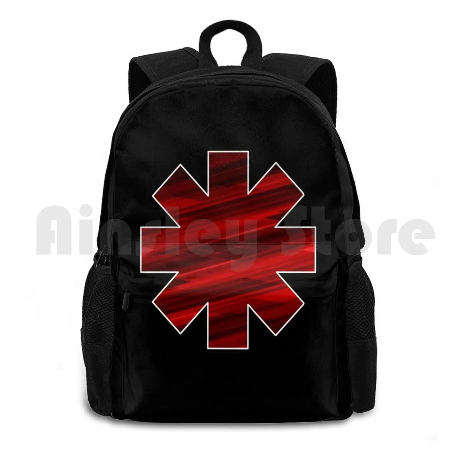 Hot Red Music Outdoor Hiking Backpack Riding Climbing Sports Bag Music Bands Band Band Band Band Band Hot Topic Hot Topic Band