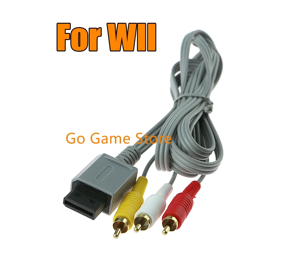 1pc For Wii Game Console 1.8m 6FT Audio Video AV /TV Composite RCA Cable Cord For Nintendo