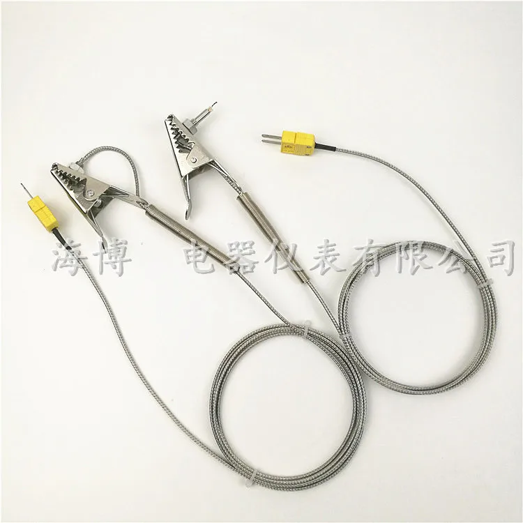 1pcs Tunnel Furnace Clamp Thermocouple WRN-01J Clamp Temperature Probe Clip Connector Armored Thermocouple THERMO-COUPLE WIRE