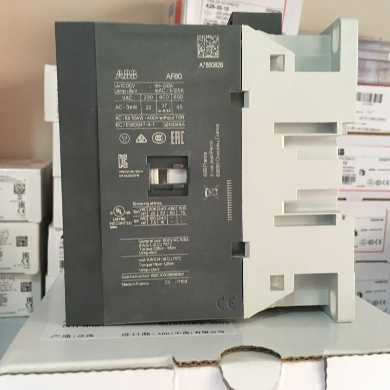 ABB 3-ploe contactors AF series AC/DC 50HZ/60HZ DC  24V~500V 80A 37kw  AF80-30-00-11 AF80-30-00-12 AF80-30-00-13 AF80-30-00-14