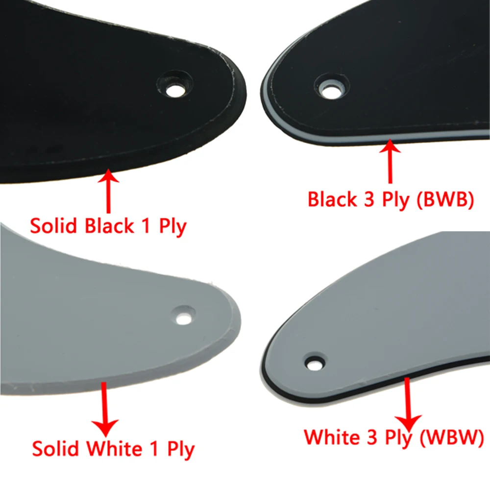 3/1 Ply Telecaster Pickguard 5 Hole Black Tele Scratch Plate Singel Coil Fit American/Mexican Standard Style Guitar Pickguard