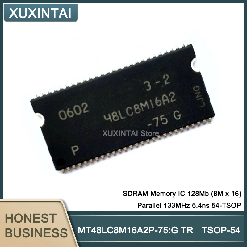 5Pcs/Lot  New Original  MT48LC8M16A2P-75:G TR MT48LC8M16A2P-75:G  SDRAM Memory IC 128Mb (8M x 16) Parallel 133MHz 5.4ns 54-TSOP