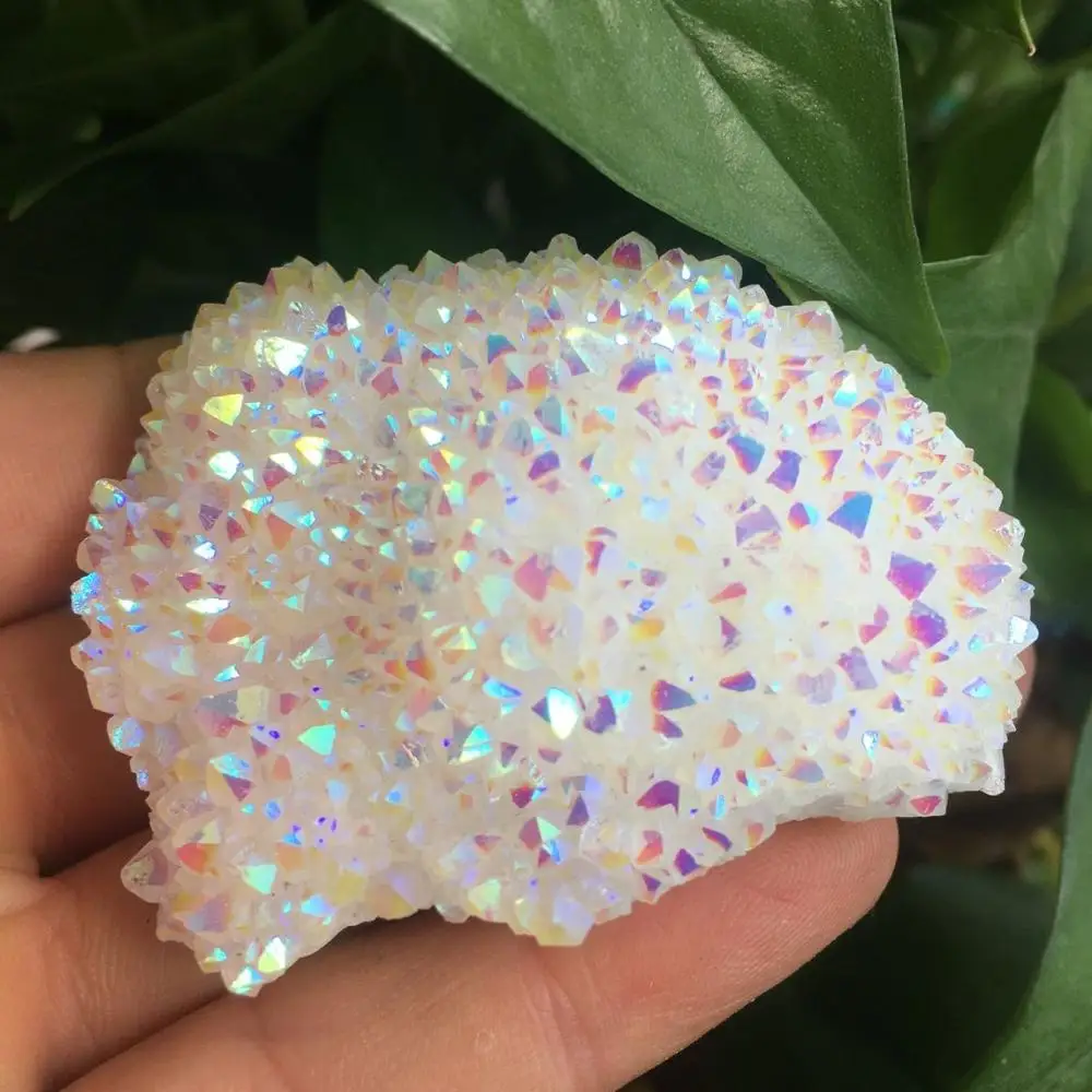 

Beautiful Angel Aura Quartz Crystal Cluster For Christmas Decoration 100-110g