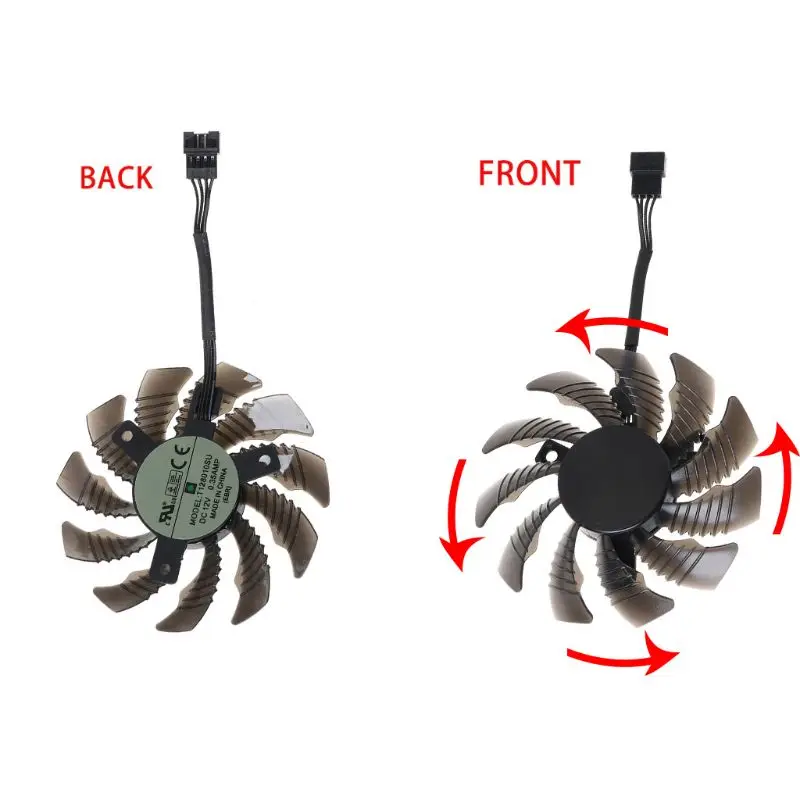 

1/3PCS 75mm T128010SU 4Pin Cooling Fan Cooler Replacement for Gigabyte AORUS GTX 1060 1070 1080 G1 GTX 1070Ti 1080Ti 960 980Ti 7