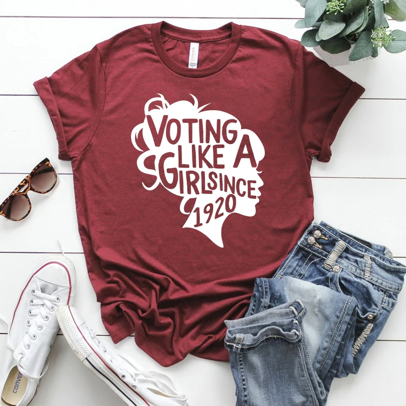 Voting Like a Girl since 1920 T-shirt 100th Anniversary of the 19th Amendment Shirt Women's Election Vote Rights Equality tshirt