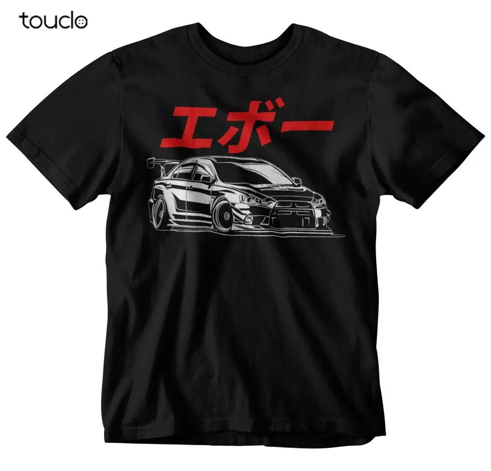 100% Cotton Brand New Evo Japan T-Shirt Black S-3Xl Mitsubishi Jdm Hoodie Boost Turbo Decal Mivec Summer Tee Shirt