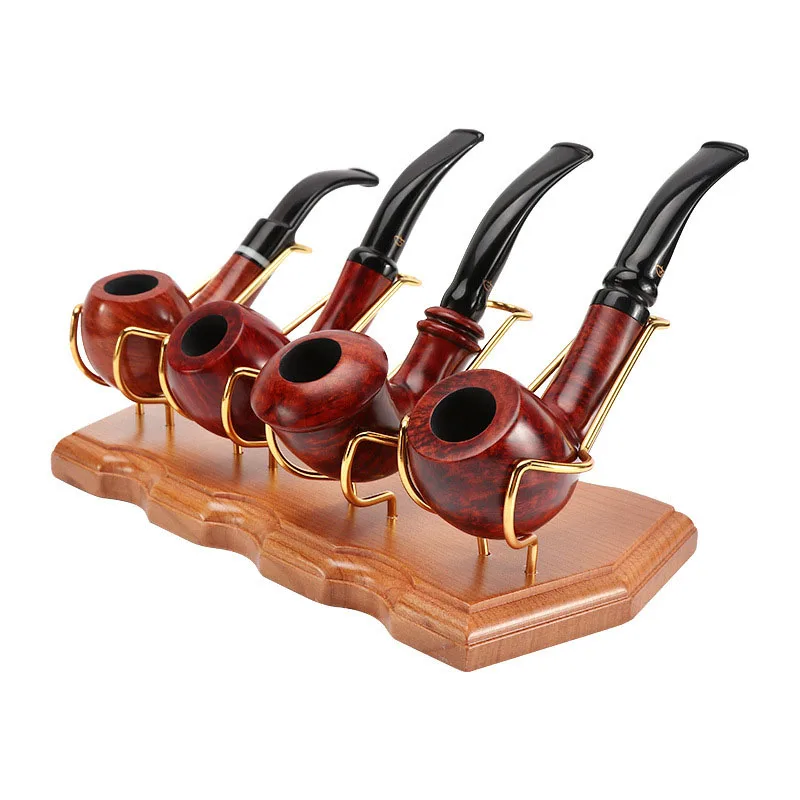 1Pc Solid Wood Multiple Smoking Tobacco Pipe Tool Stand Holder Rack Accessory