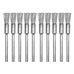10Pcs 3x5mm Steel Wire Wheel Brushes Set Kit for Mini Drill Rotary Tools Polishing Brush Dremel Accessories
