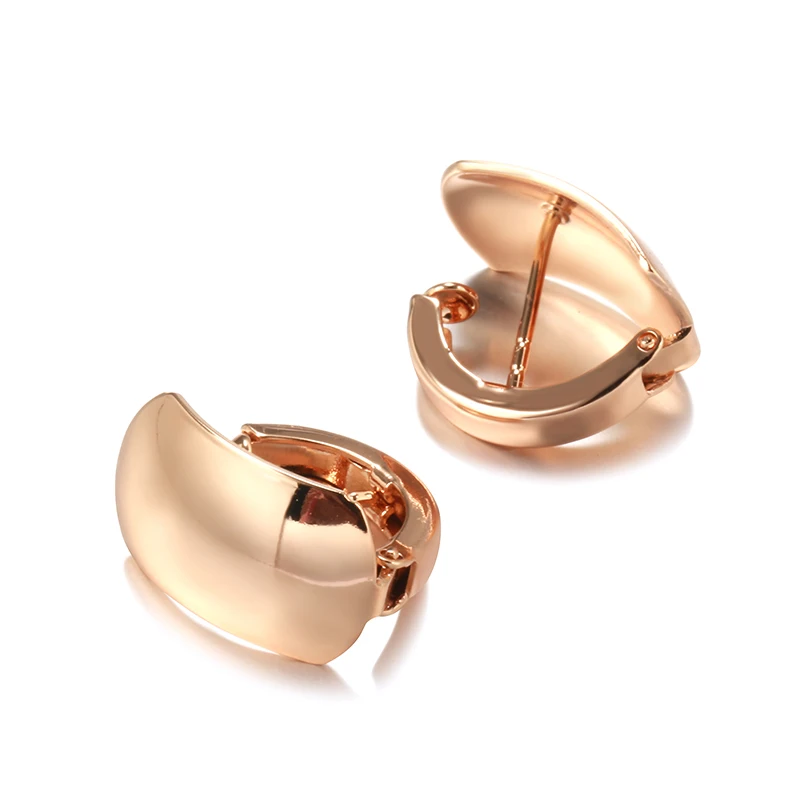 Kinel Hot Fashion Glossy Dangle Earrings 585 Rose Gold Unique Simple Geometry Earrings Women High Quality Daily Fine Jewelry image 3