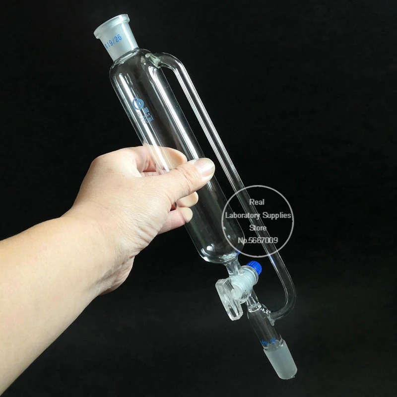 1Piece 25ml To 1000ml Lab Glass Constant Cylindrical Shape Separating Funnel with GLASS Piston