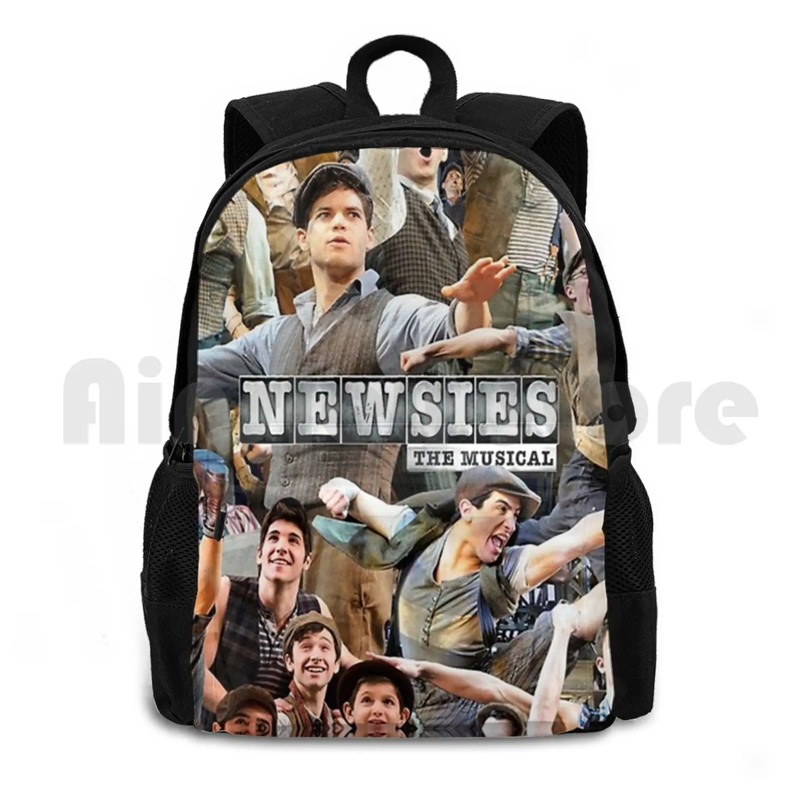 Newsies Broadway Musical Collage Outdoor Hiking Backpack Waterproof Camping Travel Newsies Broadway Musical Collage 5758