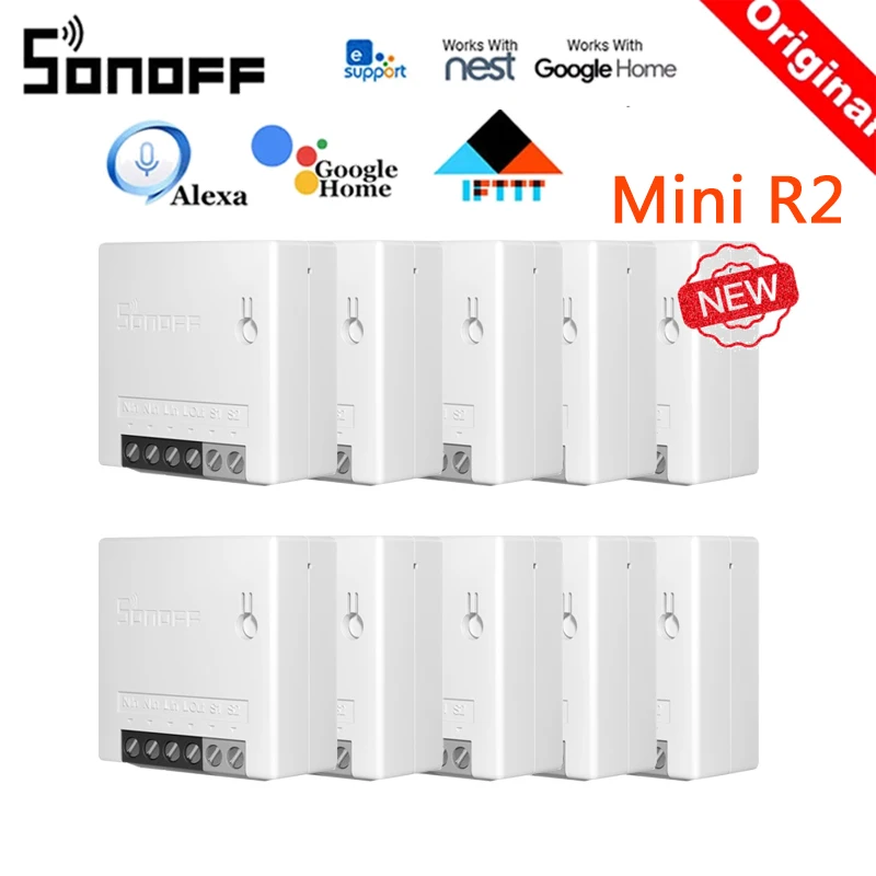 

SONOFF Mini R2 DIY Wifi Smart Switch Timer Wireless Switches eWelink Smart Home SONOFF interruptor For Alexa Google Home Alice