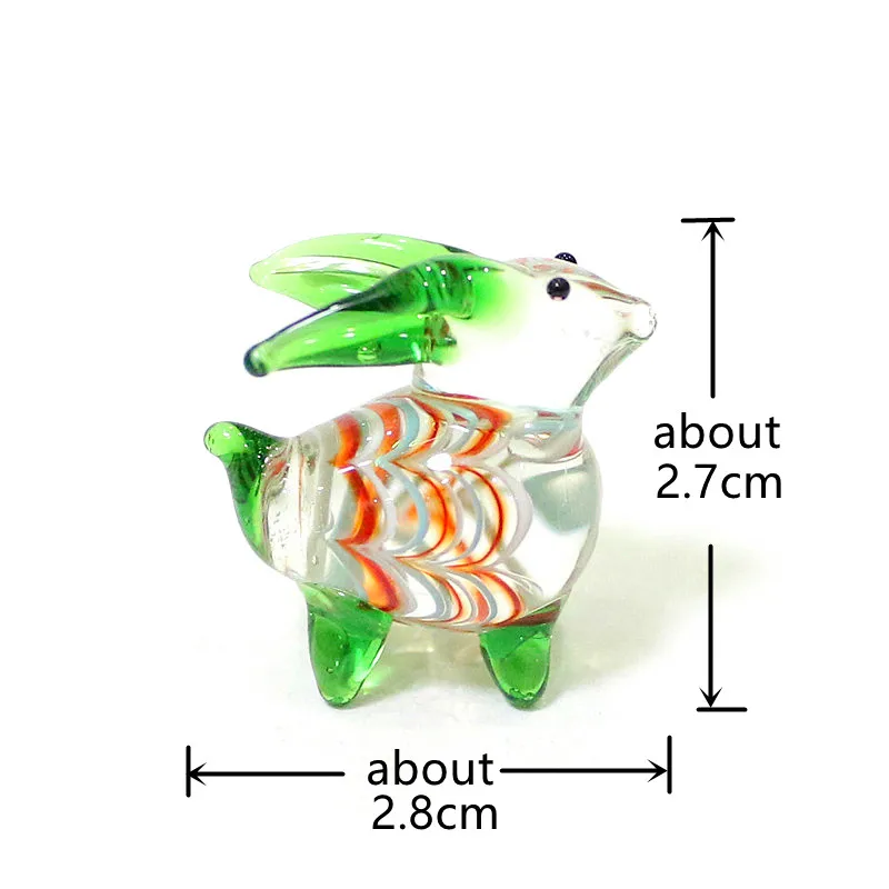 New Cute Glass Rabbit Mini Figurine Easter Bunny Kawaii Ornament Home Desktop Fairy Garden Bonsai Micro Landscape Decor Supplies