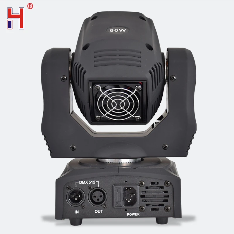 HongYi 60W Mini Led Moving Head Light 8 Gobos Effect Spot Lighting DMX Stage Dj Lights Profession Disco Party Light