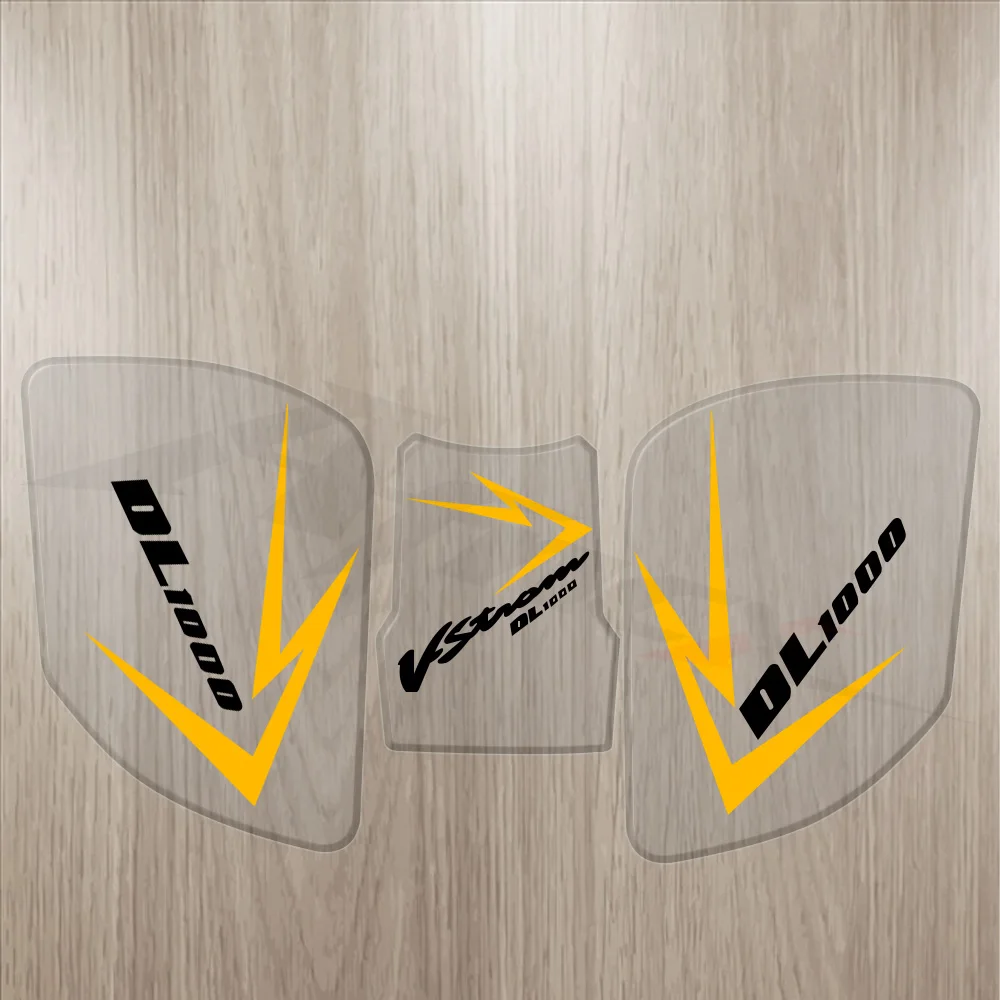 FOR V-Strom DL1000 DL 1000 VSTROM 2014-2019 Motorcycle Accessories Protector Transparent Epoxy Resin Tank Pad Sticker 3D Decals