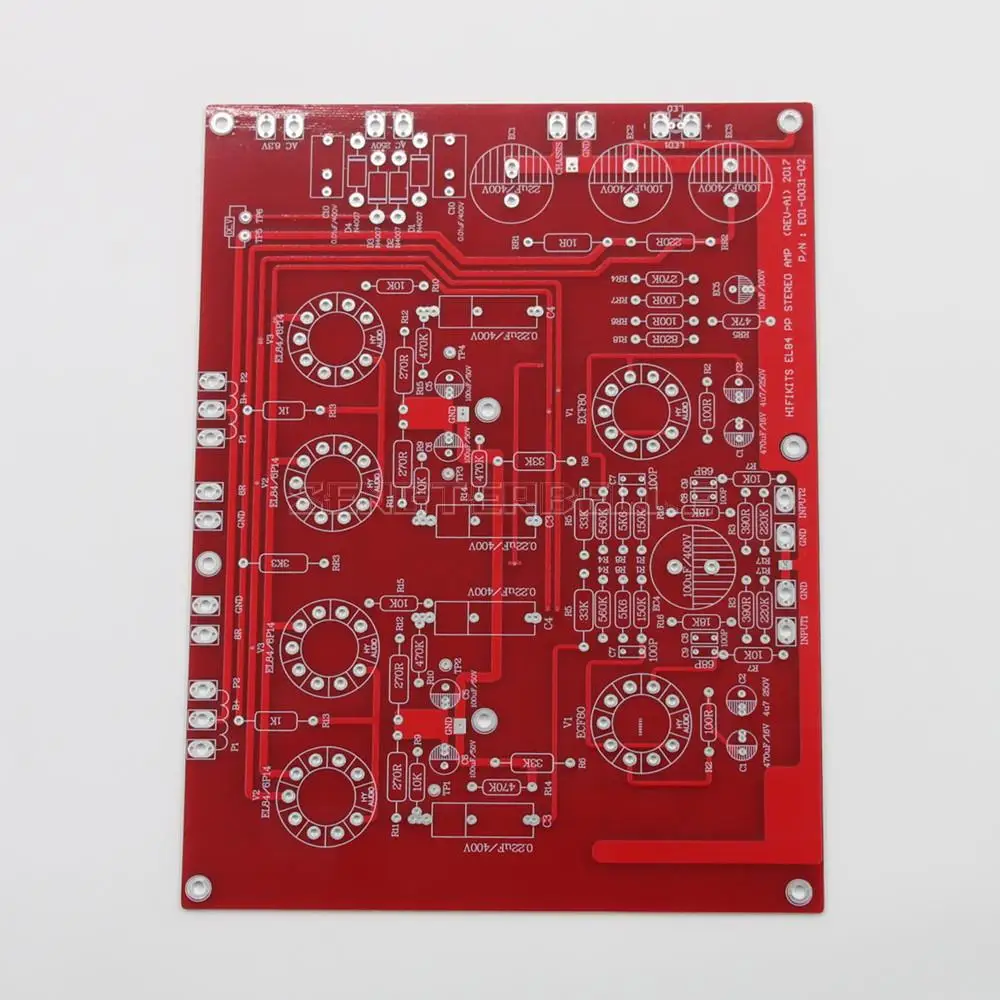 하이파이 EL84 스테레오 튜브 앰프, 오디오 N- PP 푸시풀 앰프, 베어 퀄리티 PCB