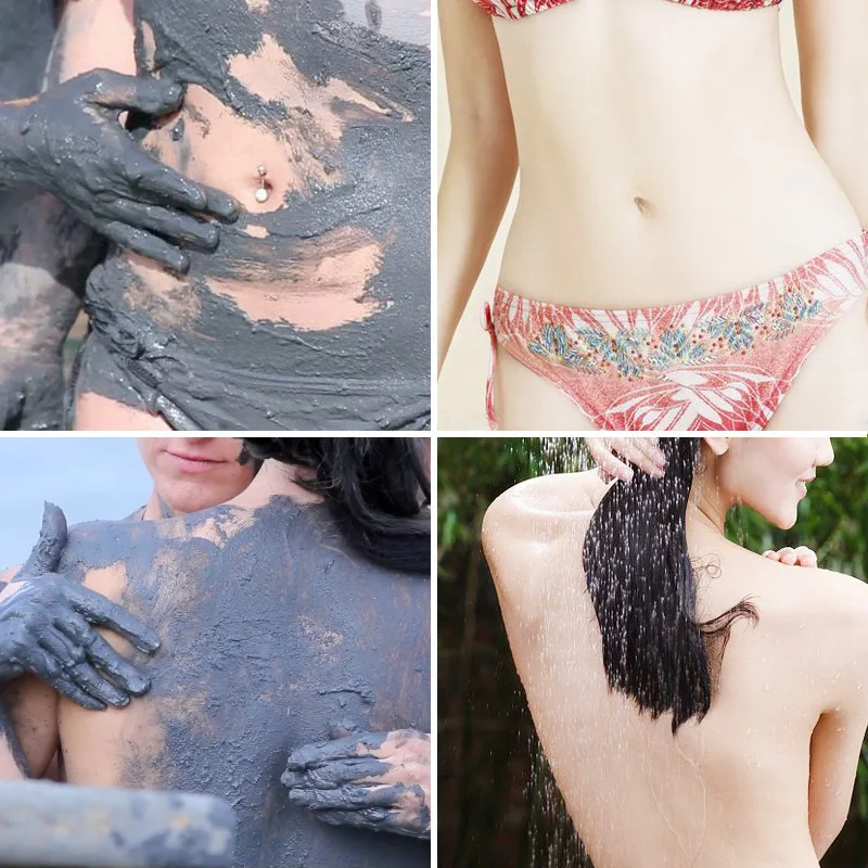 Hot Volcanic Mud Shower Gel Whole Body Wash Fast Whitening Deep Clean Skin Exfoliate Moisturizing Bathing Cream Body Care