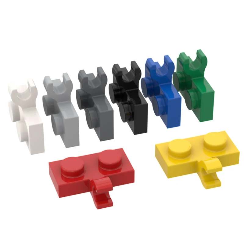 10pcs MOC Brick Parts 11476 65458 Plate Modified 1 x 2 with Clip Horizontal on Side Compatible Building Block Particle Kid Toy