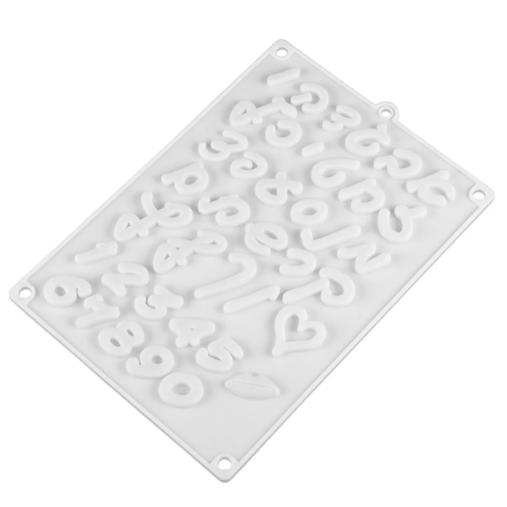 2022 New Hebrew Letters Arabic Numbers DIY Silicone Chocolate Mold For Baking Cake Decorating Tools Bakeware Moulds 3D Cake Tool