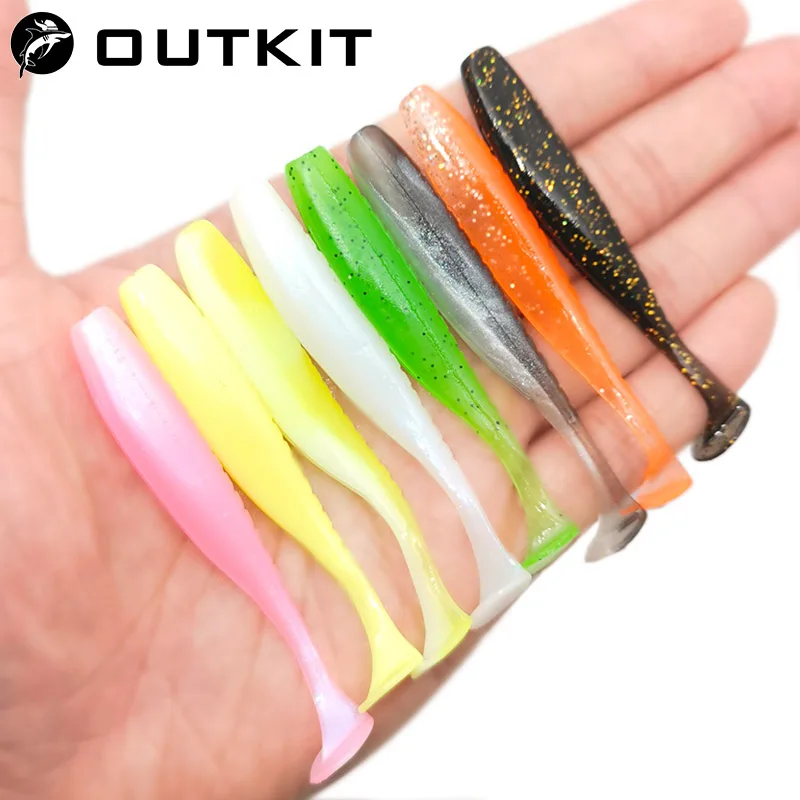 OUTKIT New 20pcs/Lot Fishing Lures Wobblers Carp Fishing Soft Lures Silicone Artificial Baits Fishing Goods Lures for Fishing