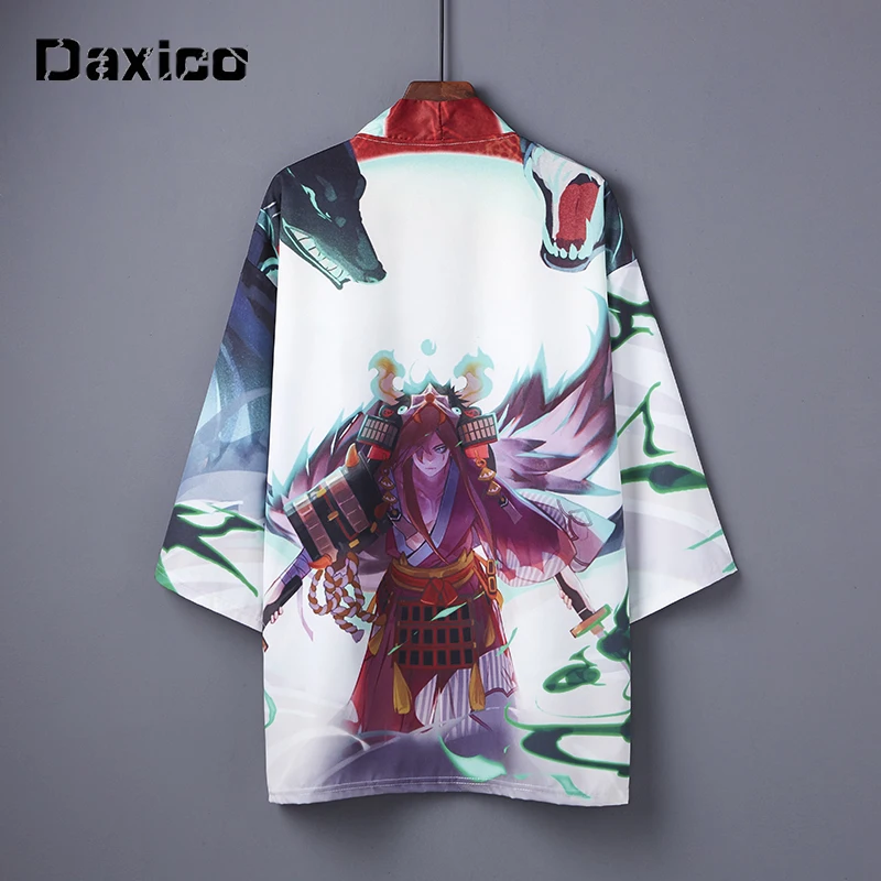 Japanese Kimono Cardigan Men Summer Haori Samurai Kimonos Karate Streetwear Japones Mens Yukata Sun-protective Clothing 2021 New