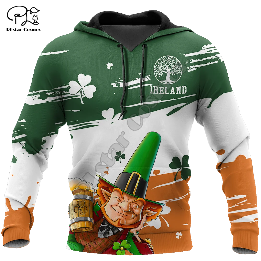 

PLstar Cosmos 3D Print Ireland Clover Irish St.Patrick Funny Men/Women Harajuku Streetwear Hoodies/Zip Hoodie/Sweatshirt/a17