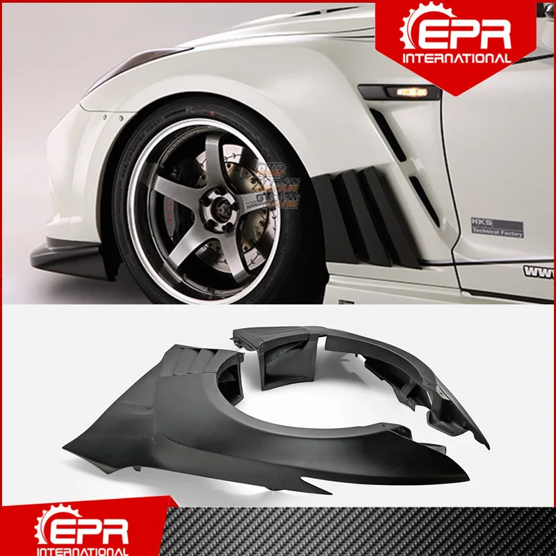 

Переднее крыло из стекловолокна для GTR R35 2013 Ver VRS Style FRP с ребристым фотопокрытием из стекловолокна 13ver переднее колесо свода вспышки R35 Racing