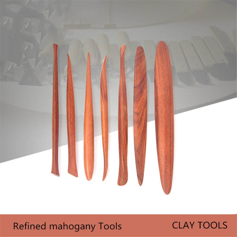 7PCS/SET Mahogany Clay Tools Pottery Tools Double Ended Clay Sculpting Tools for Sculpting