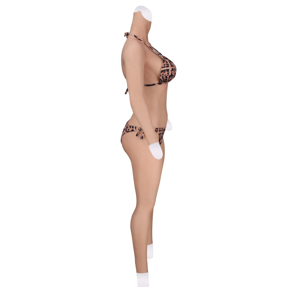 Tgirl 7th Version Shemale Silicone Body Suits Fullbody Long Length Pants Transgender Crossdress Drag Queen Cosplay Breast Forms