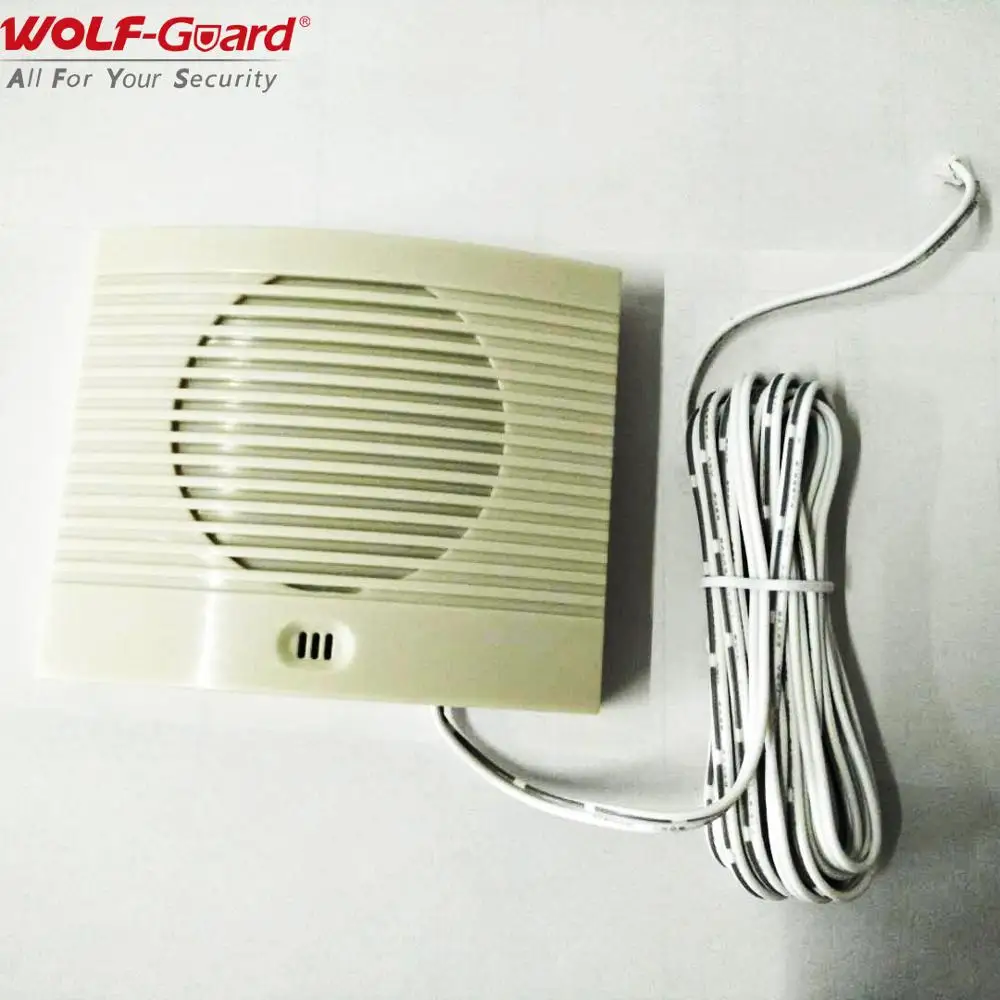 Wolf-Guard Wired Indoor Talkback Speaker Clear Voice for 007EG Home Alarm Burglar Security System White