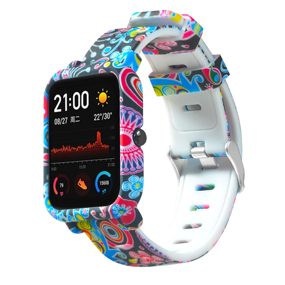 FIFATA Neue Bunte Silikon Ersatz Strap Für Huami Amazfit GTS Uhr Strap Silikon Abdeckung Fall Für Amazfit GTS Uhr Fall