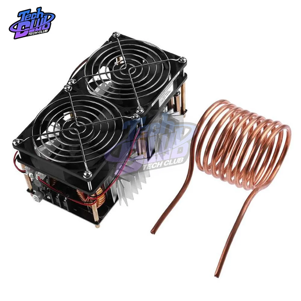 1800W 2500W ZVS Induction Heater Induction Heating Machine PCB Board Module Flyback Driver Heater Cooling Fan Interface+ Coil